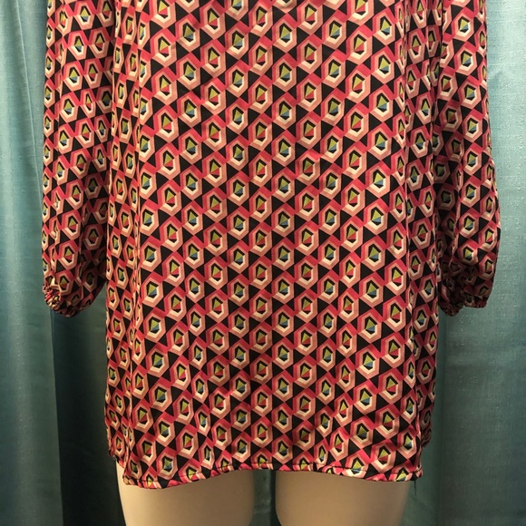 Pleione | Print blouse | Split neck | S - Picture 3 of 6